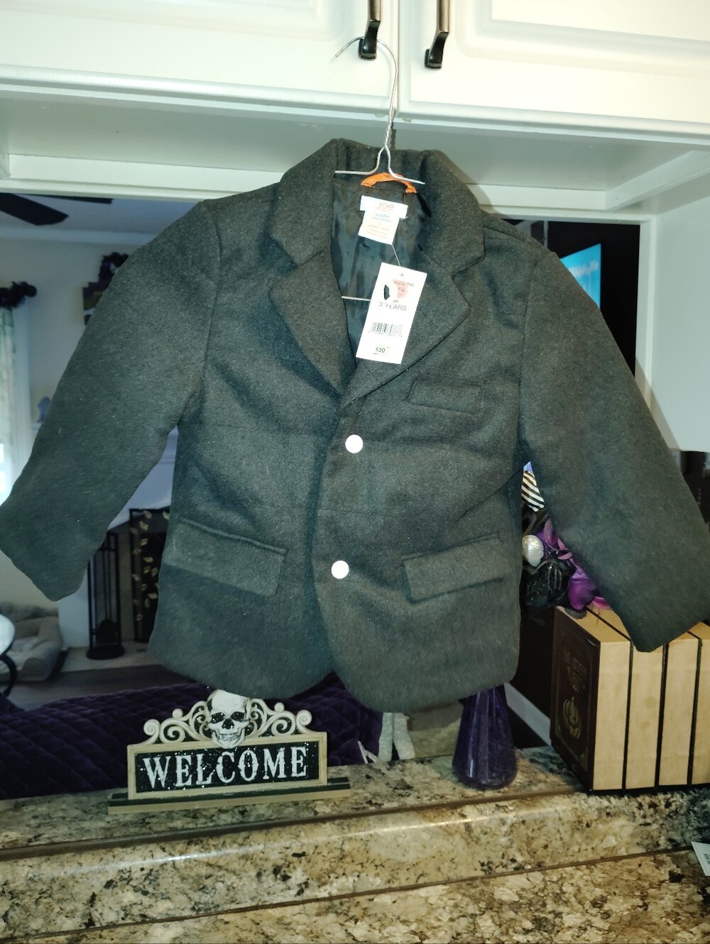 3 Nwt Boys' Charcoal Gray Wool-Blend Blazer Jacket - Classic Dress Coat